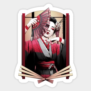 Skull Demon Geisha Sticker